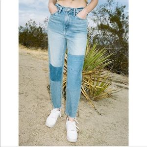 Urban outfitters hi waist patch jeans size 28